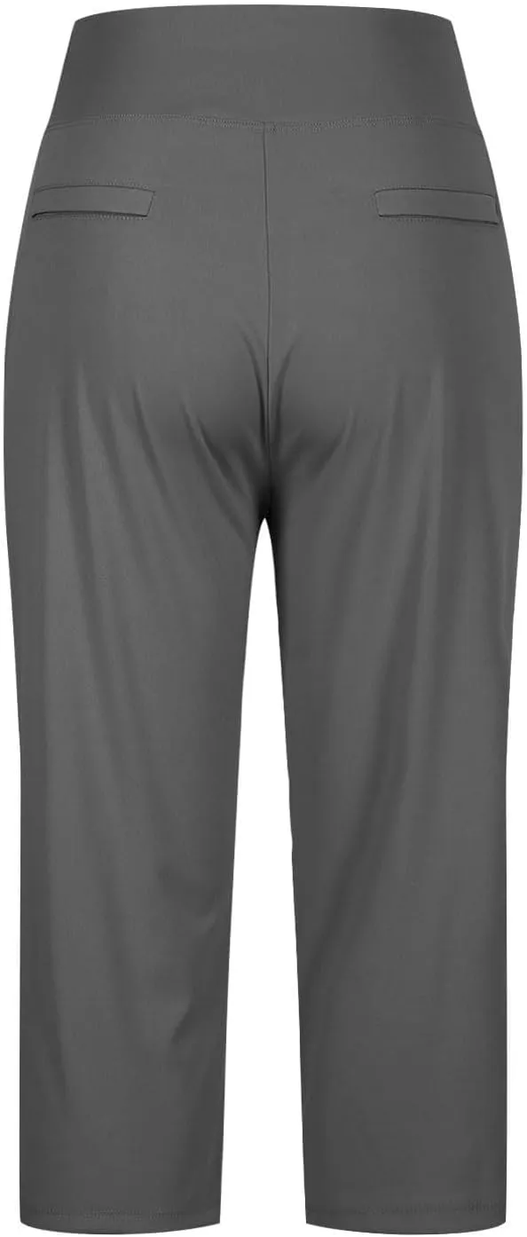 Capri Pants for Women Stretch High Waisted Crop Office Work Pants Summer Casual Capris Slacks Yoga Dress Pant