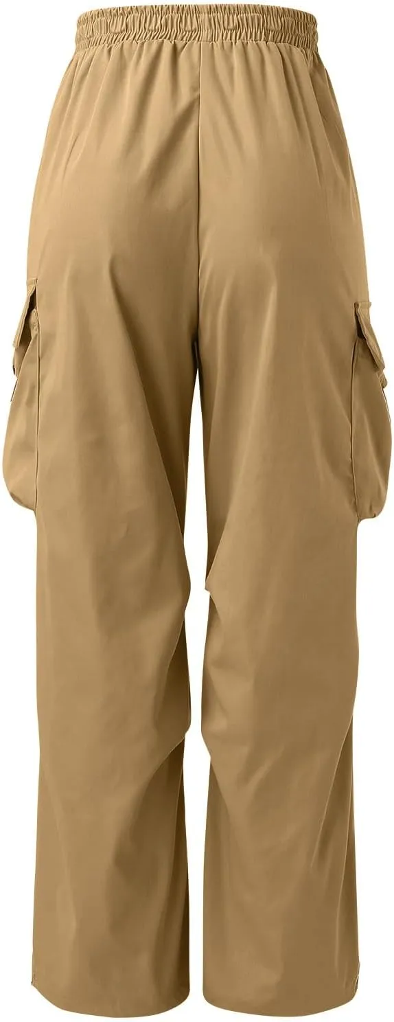 Cargo Pants for Men Casual Lightweight Drawstring Waist Pant Outdoor Pants with Multiple Pockets