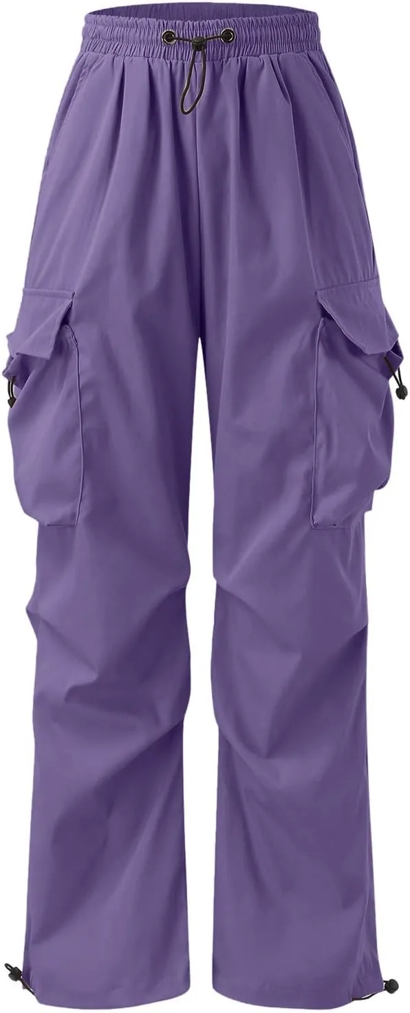 Cargo Pants for Men Casual Lightweight Drawstring Waist Pant Outdoor Pants with Multiple Pockets