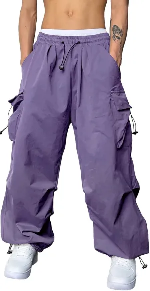 Cargo Pants for Men Casual Lightweight Drawstring Waist Pant Outdoor Pants with Multiple Pockets