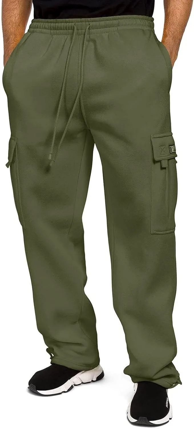 Cargo Work Pant Men Casual Track Lounge Pants Gym Yoga Sweatpant Multiple Pockets Joggers Sweat Pant