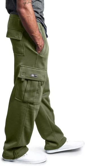 Cargo Work Pant Men Casual Track Lounge Pants Gym Yoga Sweatpant Multiple Pockets Joggers Sweat Pant
