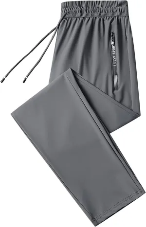 Cargo Work Pant Men Elastic Waist Casual Cargo Pants Athletic Sweatpants with Pockets Joggers Sweat Pant