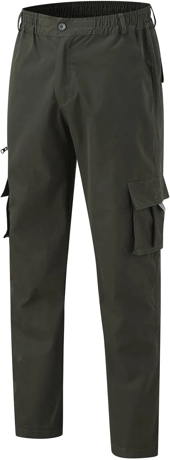 Cargo Work Pant Men Linen Casual Chinos Pants Gym Yoga Sweatpant with Multiple Pockets Joggers Bottoms Pant