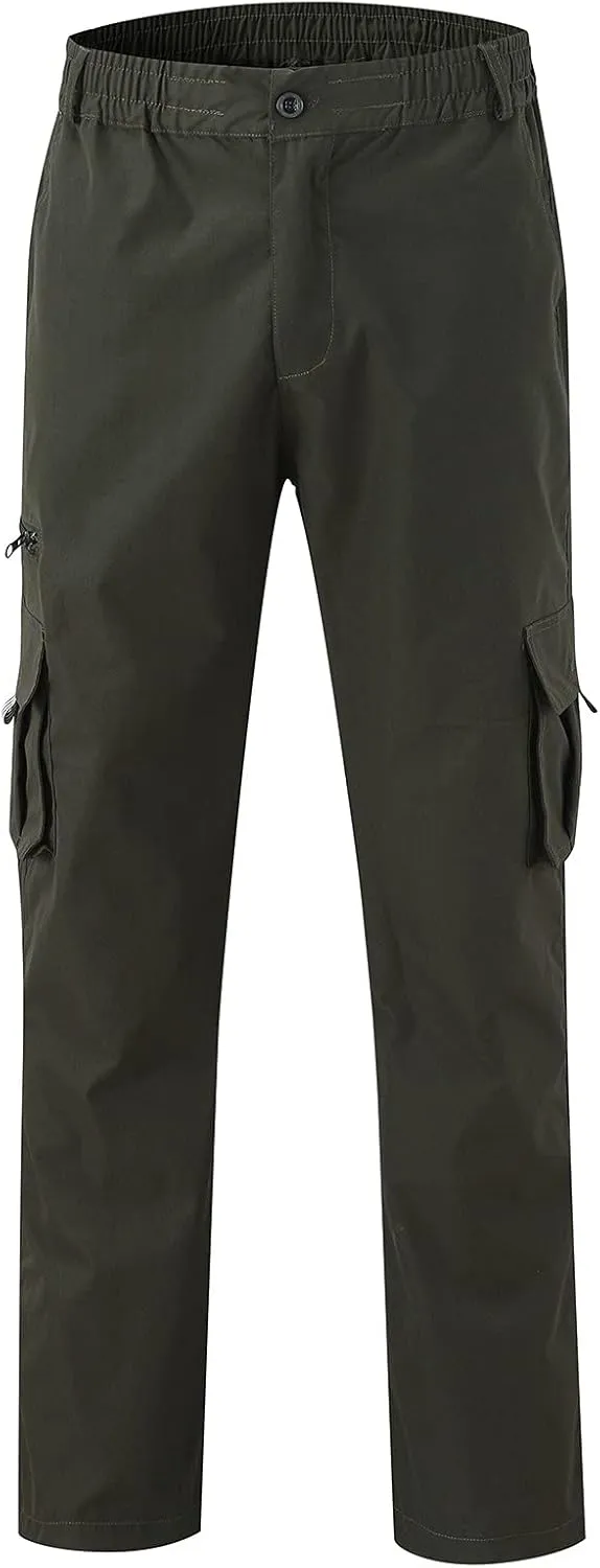 Cargo Work Pant Men Linen Casual Chinos Pants Gym Yoga Sweatpant with Multiple Pockets Joggers Bottoms Pant