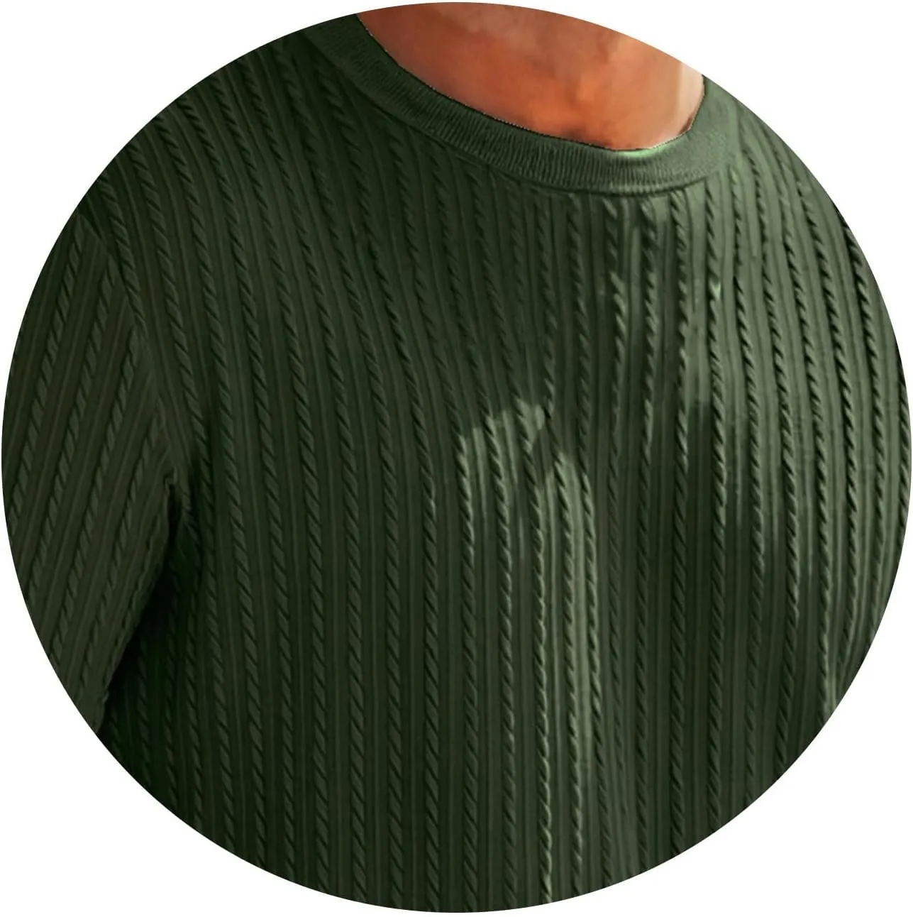 Casual Pullover T-Shirts for Men Knitted Jacquard Textured Shirt Round Neck Short Sleeve Tops Summer Cooling Fit Tees