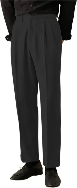 Ceehuteey Men's Casual Pants Linen High Waisted Comfortable Lightweight Summer Trousers
