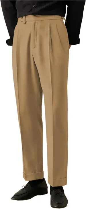 Ceehuteey Men's Casual Pants Linen High Waisted Comfortable Lightweight Summer Trousers