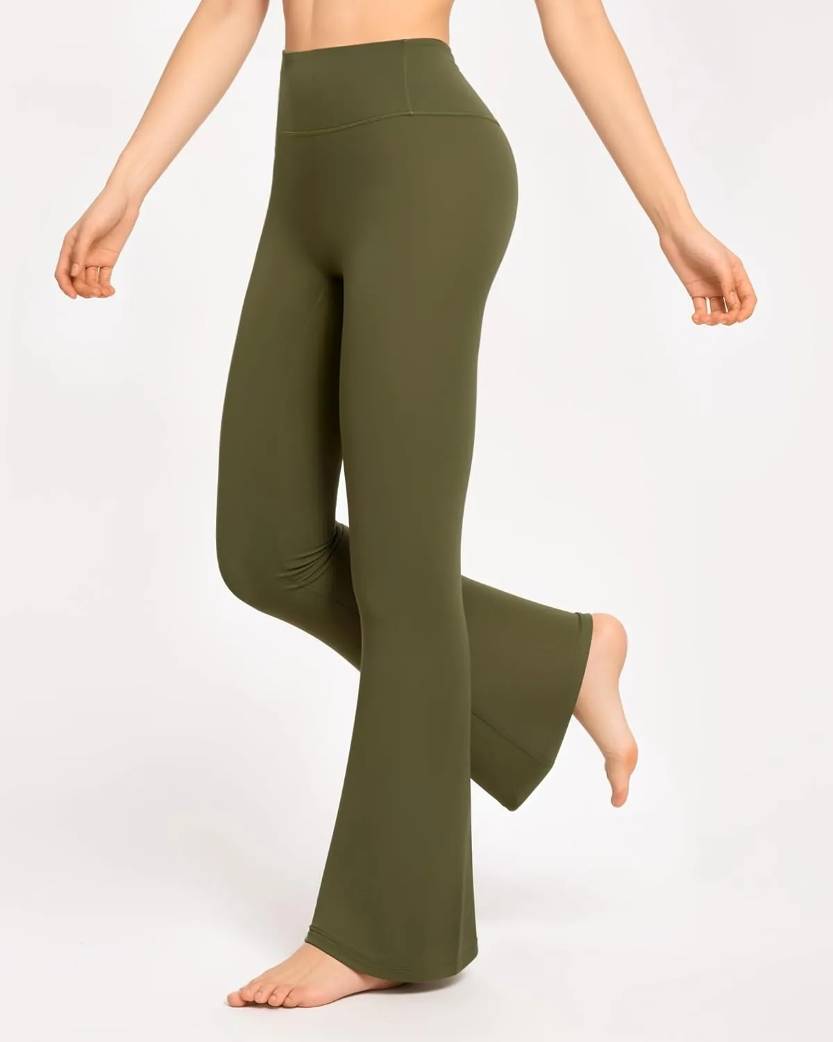 CLOZOZ Yoga Womens Butterleisure High Waist Flare Leggings with Pockets Bootcut Bell Bottoms Tummy Control Yoga Pants