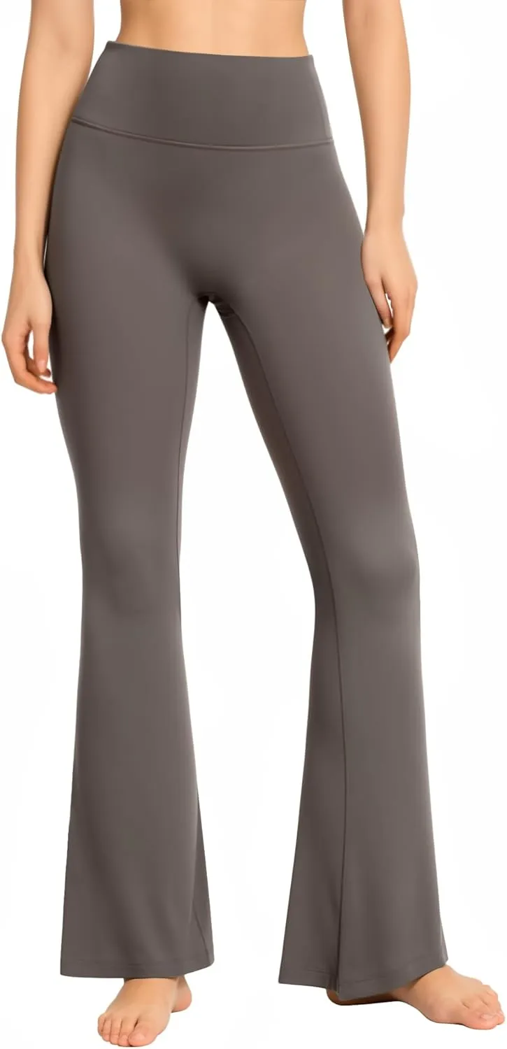 CLOZOZ Yoga Womens Butterleisure High Waist Flare Leggings with Pockets Bootcut Bell Bottoms Tummy Control Yoga Pants