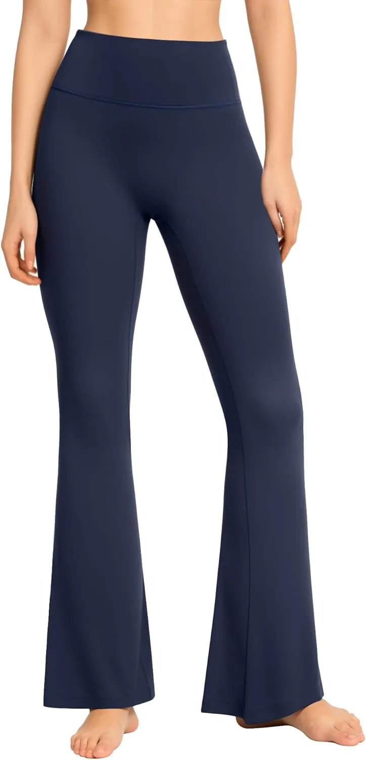 CLOZOZ Yoga Womens Butterleisure High Waist Flare Leggings with Pockets Bootcut Bell Bottoms Tummy Control Yoga Pants