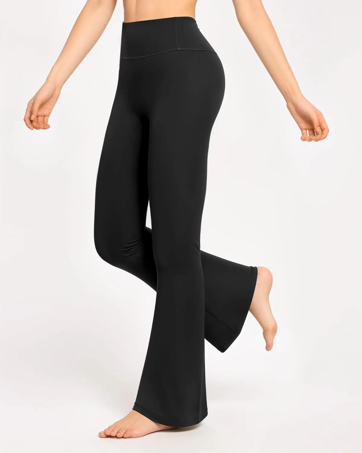 CLOZOZ Yoga Womens Butterleisure High Waist Flare Leggings with Pockets Bootcut Bell Bottoms Tummy Control Yoga Pants