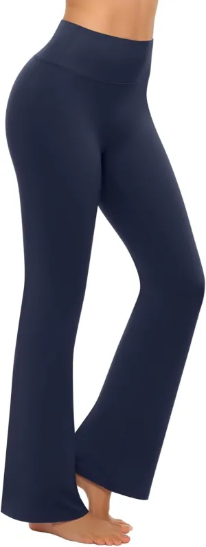 CLOZOZ Yoga Womens Butterleisure High Waist Flare Leggings with Pockets Bootcut Bell Bottoms Tummy Control Yoga Pants