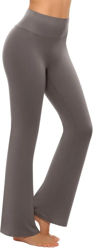 CLOZOZ Yoga Womens Butterleisure High Waist Flare Leggings with Pockets Bootcut Bell Bottoms Tummy Control Yoga Pants