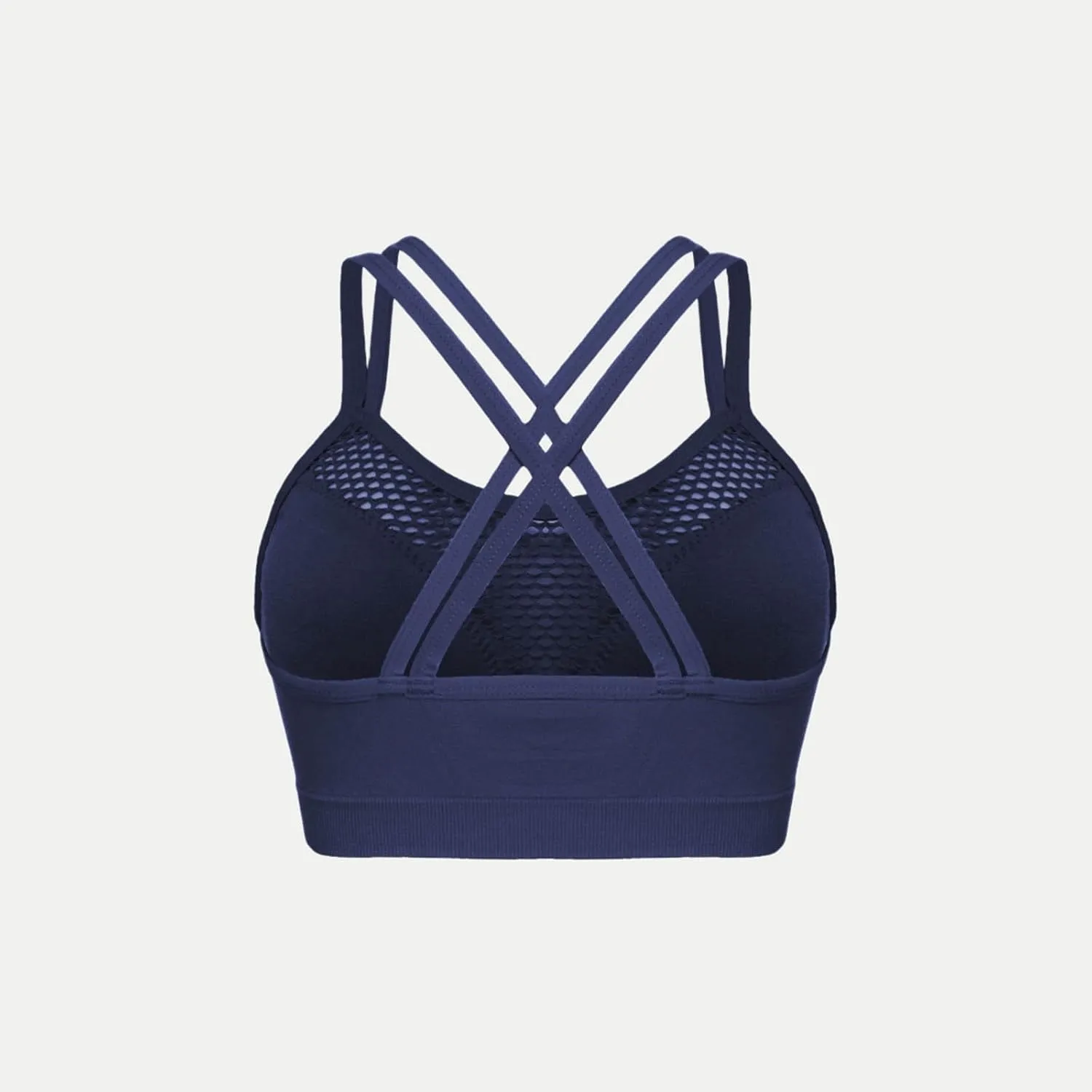 Cross Back Sports Bra for Women Plus Size High Impact Mesh Quick Dry Workout Underwear Breathable Athletic Bralette