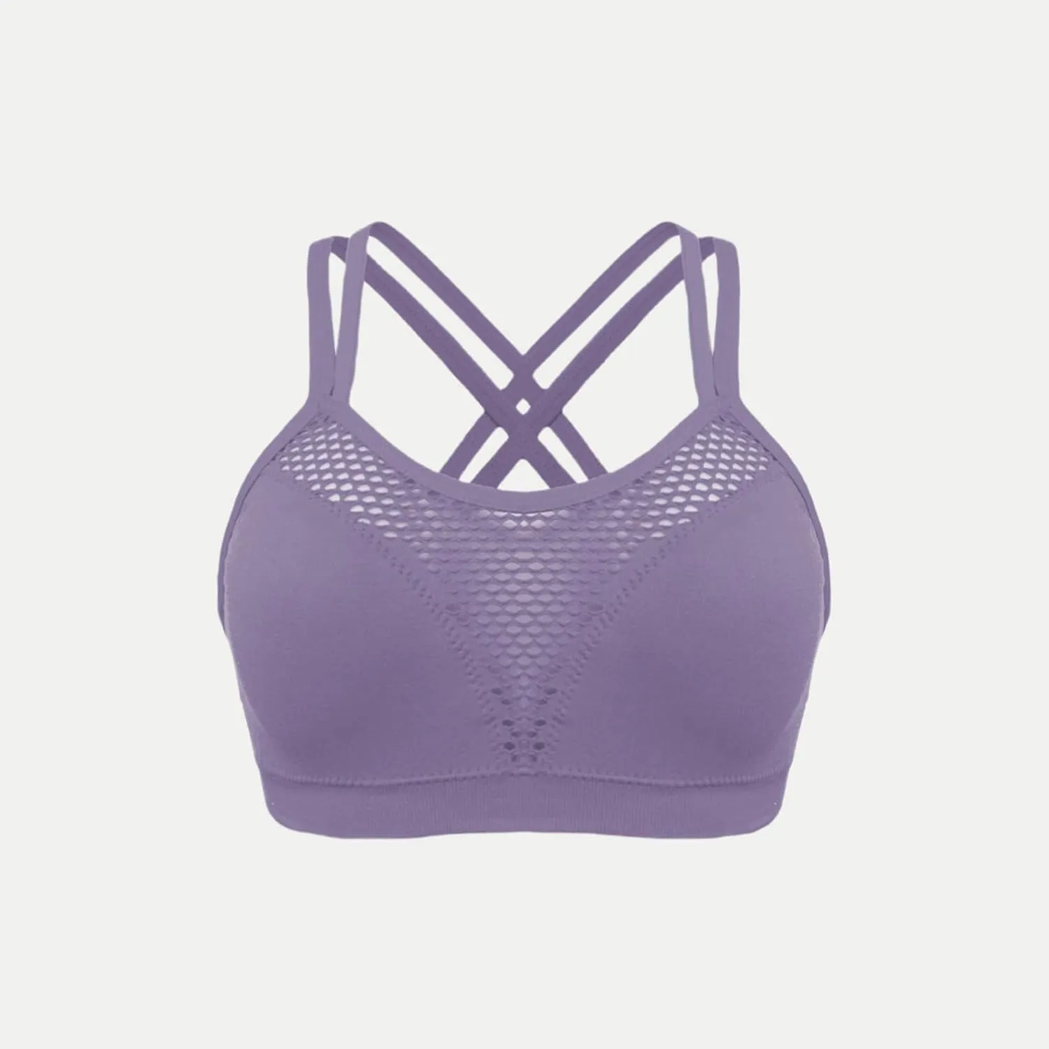 Cross Back Sports Bra for Women Plus Size High Impact Mesh Quick Dry Workout Underwear Breathable Athletic Bralette