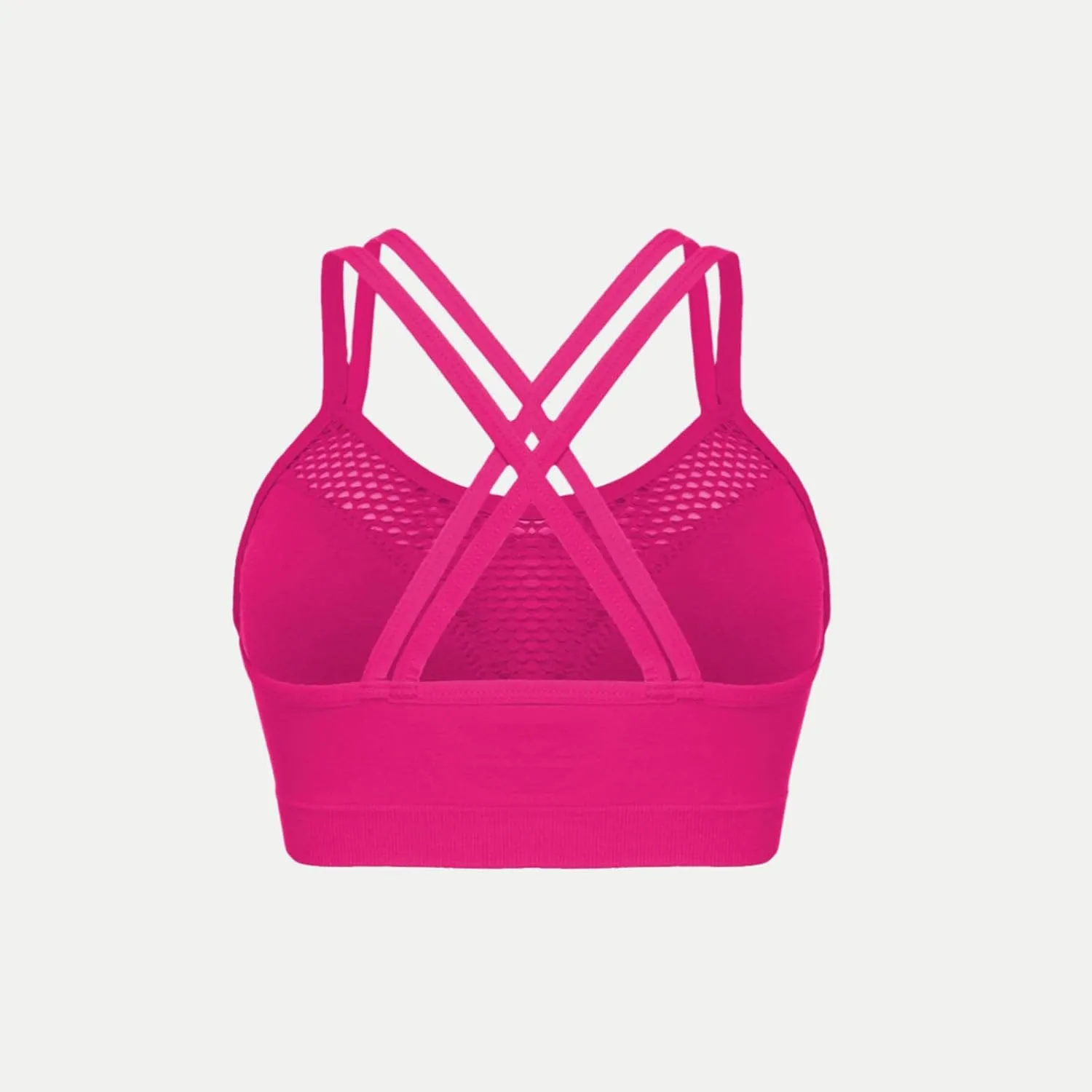 Cross Back Sports Bra for Women Plus Size High Impact Mesh Quick Dry Workout Underwear Breathable Athletic Bralette