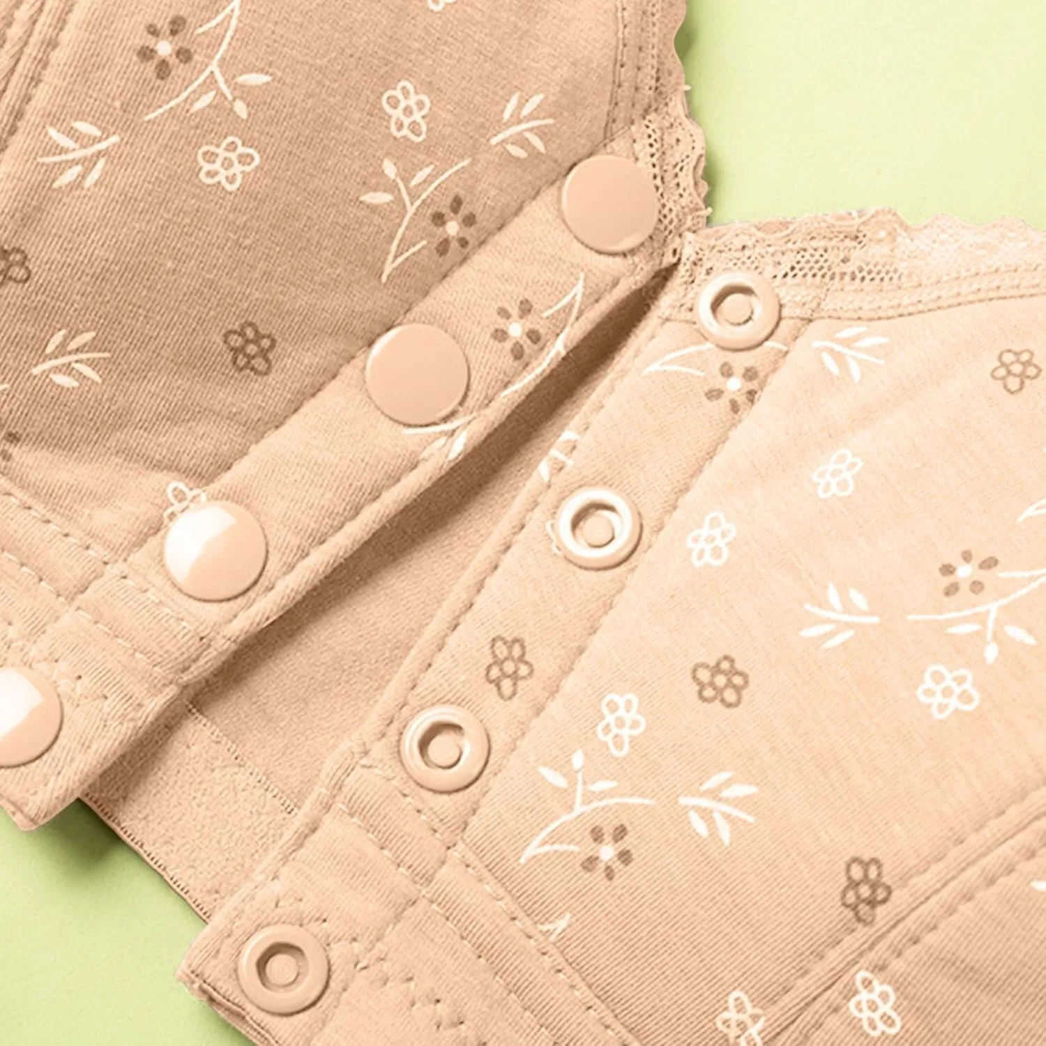Daisy Bras for Older Women Front Button Closure Wireless Bra Push Up Breathable Sports Bra Plus