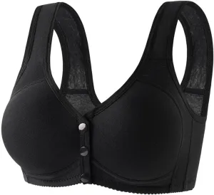 Daisy Bras Women's No Underwire Comfort Senior Wireless Snap Closing Bra 2025 Comfy Convenient Front Closure Bralette