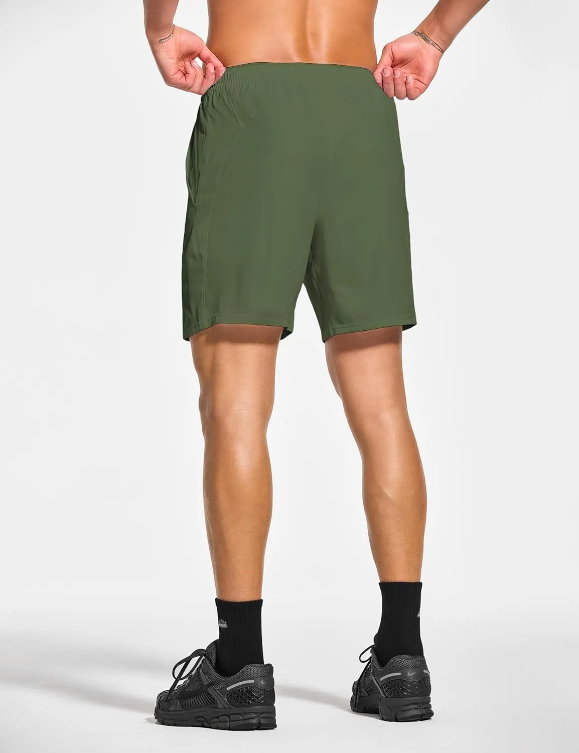 DEMOZU Men's 7 Inch Lined Running Tennis Shorts Quick Dry Workout Athletic Gym Shorts with Pockets