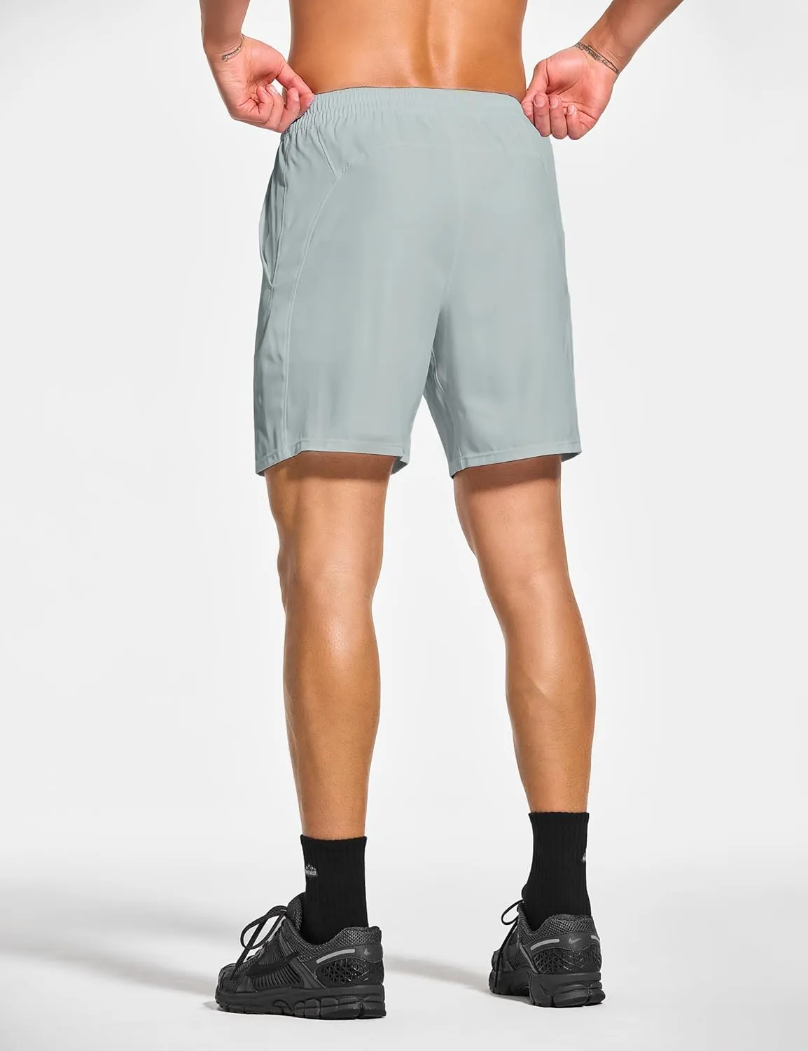 DEMOZU Men's 7 Inch Lined Running Tennis Shorts Quick Dry Workout Athletic Gym Shorts with Pockets