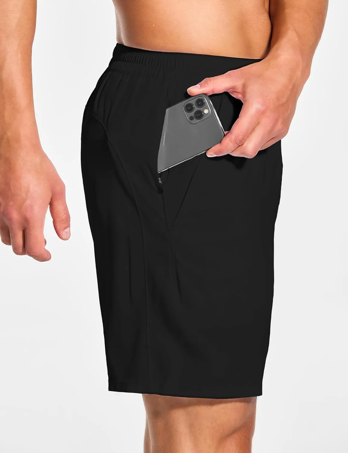 DEMOZU Men's 7 Inch Lined Running Tennis Shorts Quick Dry Workout Athletic Gym Shorts with Pockets