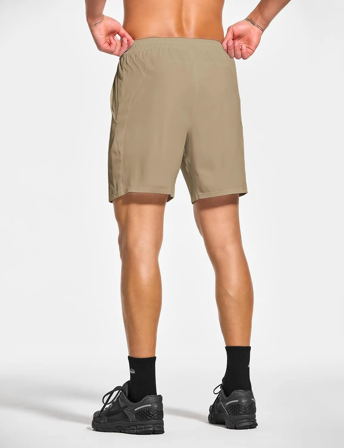 DEMOZU Men's 7 Inch Lined Running Tennis Shorts Quick Dry Workout Athletic Gym Shorts with Pockets