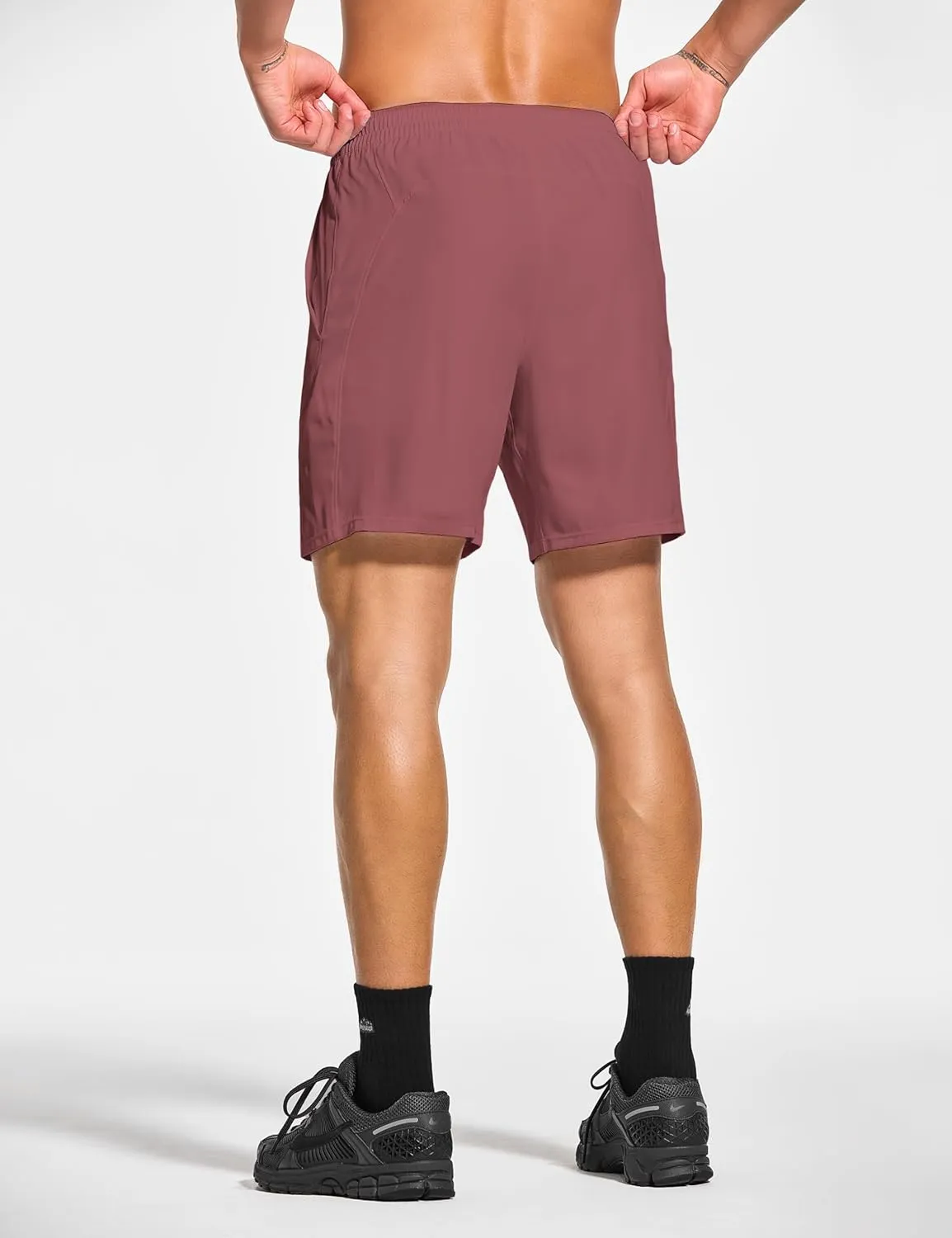 DEMOZU Men's 7 Inch Lined Running Tennis Shorts Quick Dry Workout Athletic Gym Shorts with Pockets