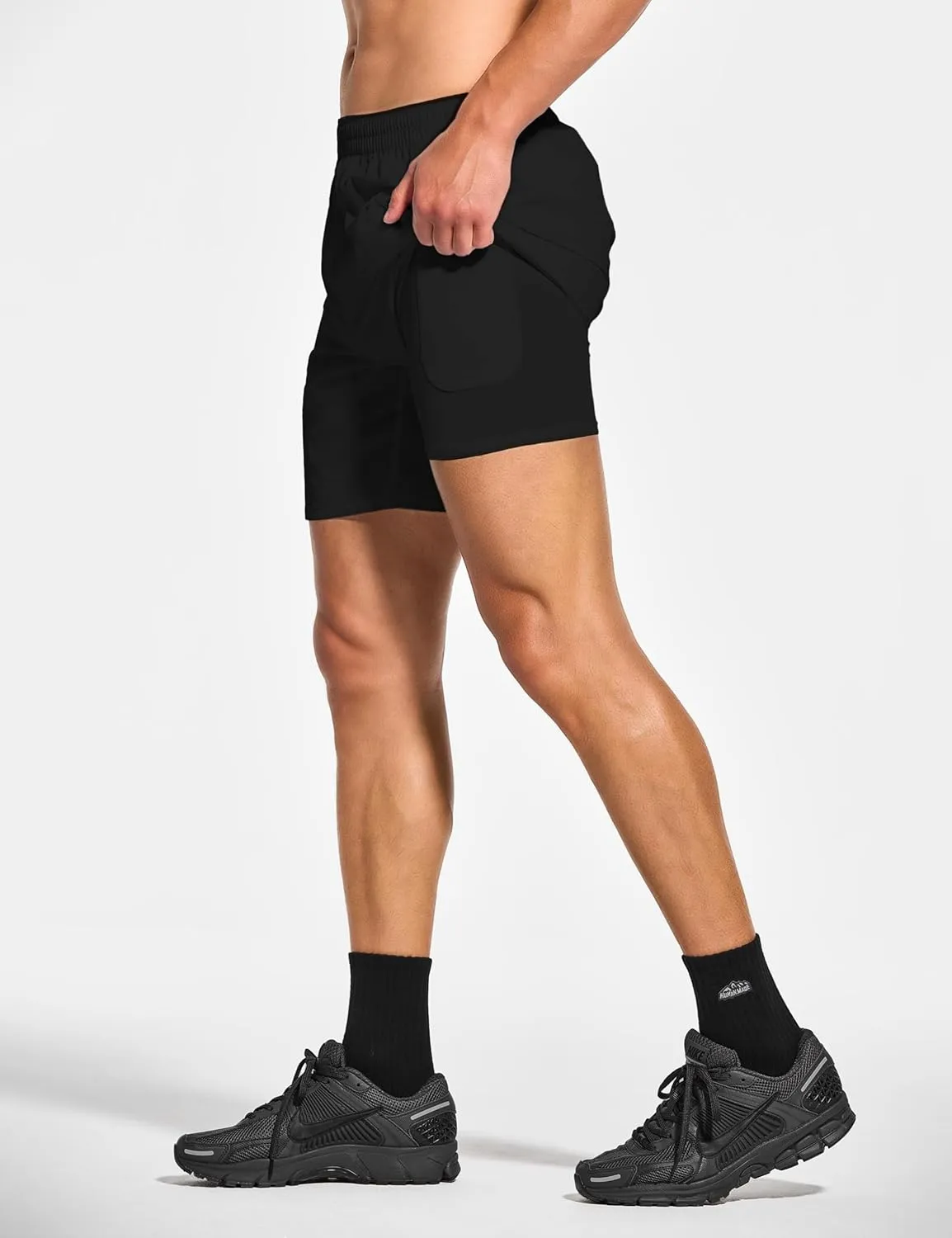 DEMOZU Men's 7 Inch Lined Running Tennis Shorts Quick Dry Workout Athletic Gym Shorts with Pockets