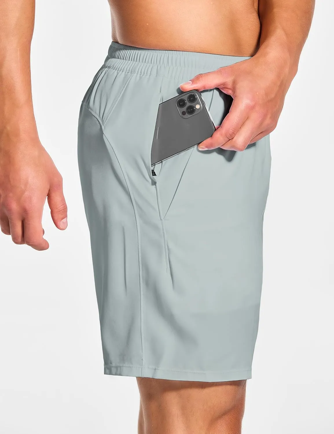 DEMOZU Men's 7 Inch Lined Running Tennis Shorts Quick Dry Workout Athletic Gym Shorts with Pockets