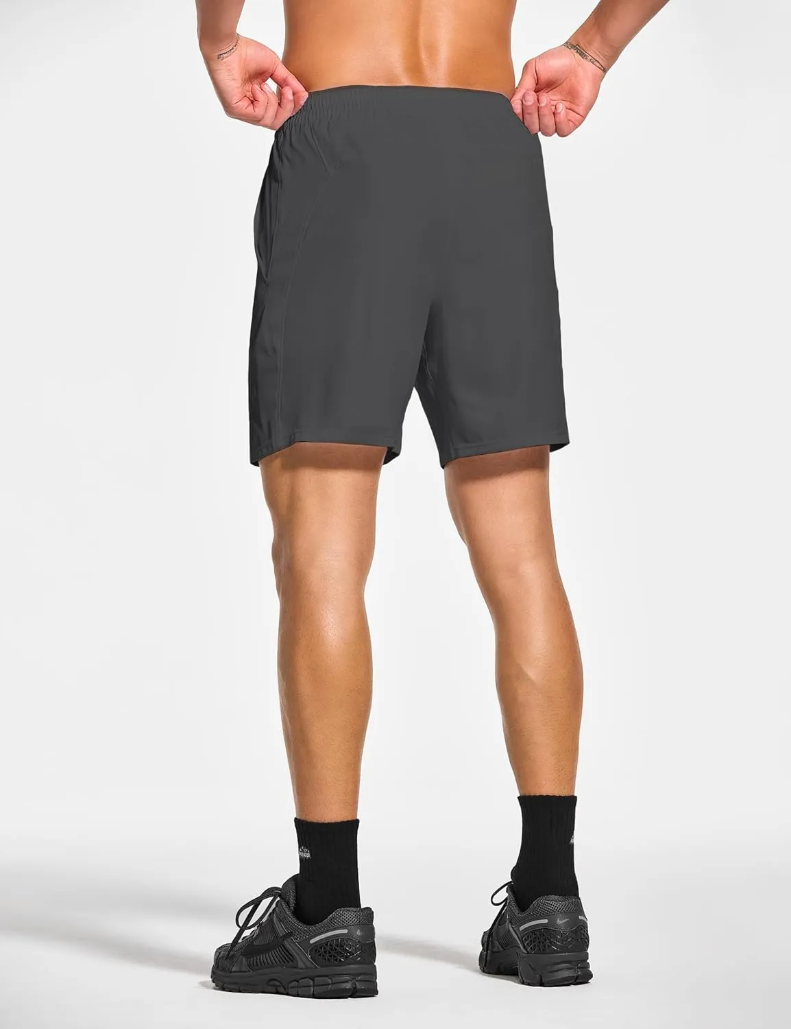 DEMOZU Men's 7 Inch Lined Running Tennis Shorts Quick Dry Workout Athletic Gym Shorts with Pockets
