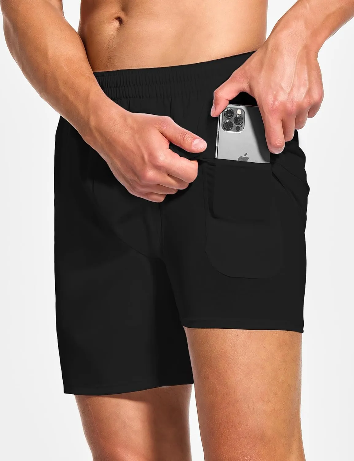 DEMOZU Men's 7 Inch Lined Running Tennis Shorts Quick Dry Workout Athletic Gym Shorts with Pockets