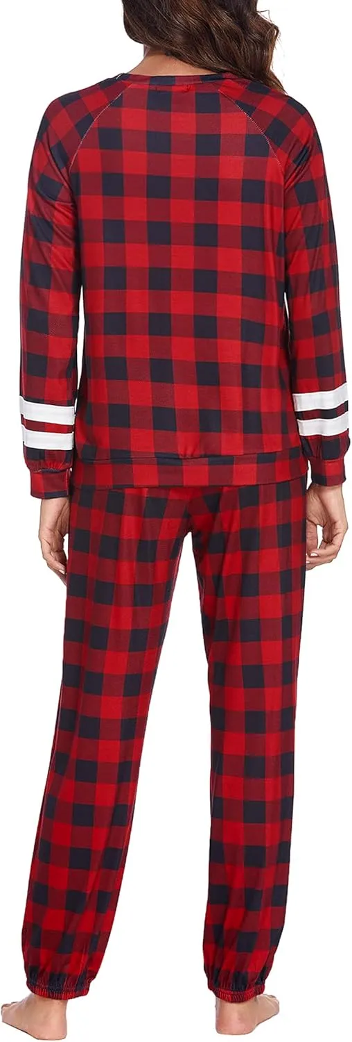 Ekouaer Sweatsuits Womens Loungewear Set Tracksuit Long Sleeve Pajamas Set with Pockets 2 Piece Outfits Lounge Sets