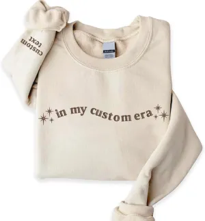 Embroidered Era Sweatshirt, Minimal Crewneck Mom Hoodie