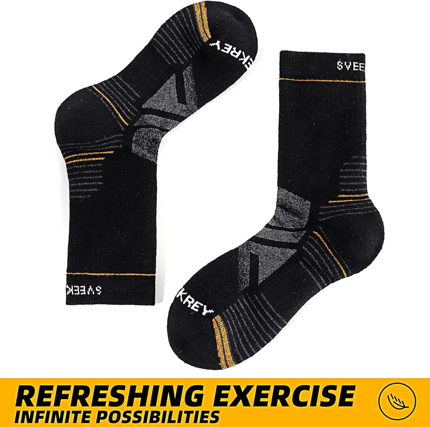 Everyday Men's and Women's High Performance Classic Hiking Elastic Socks