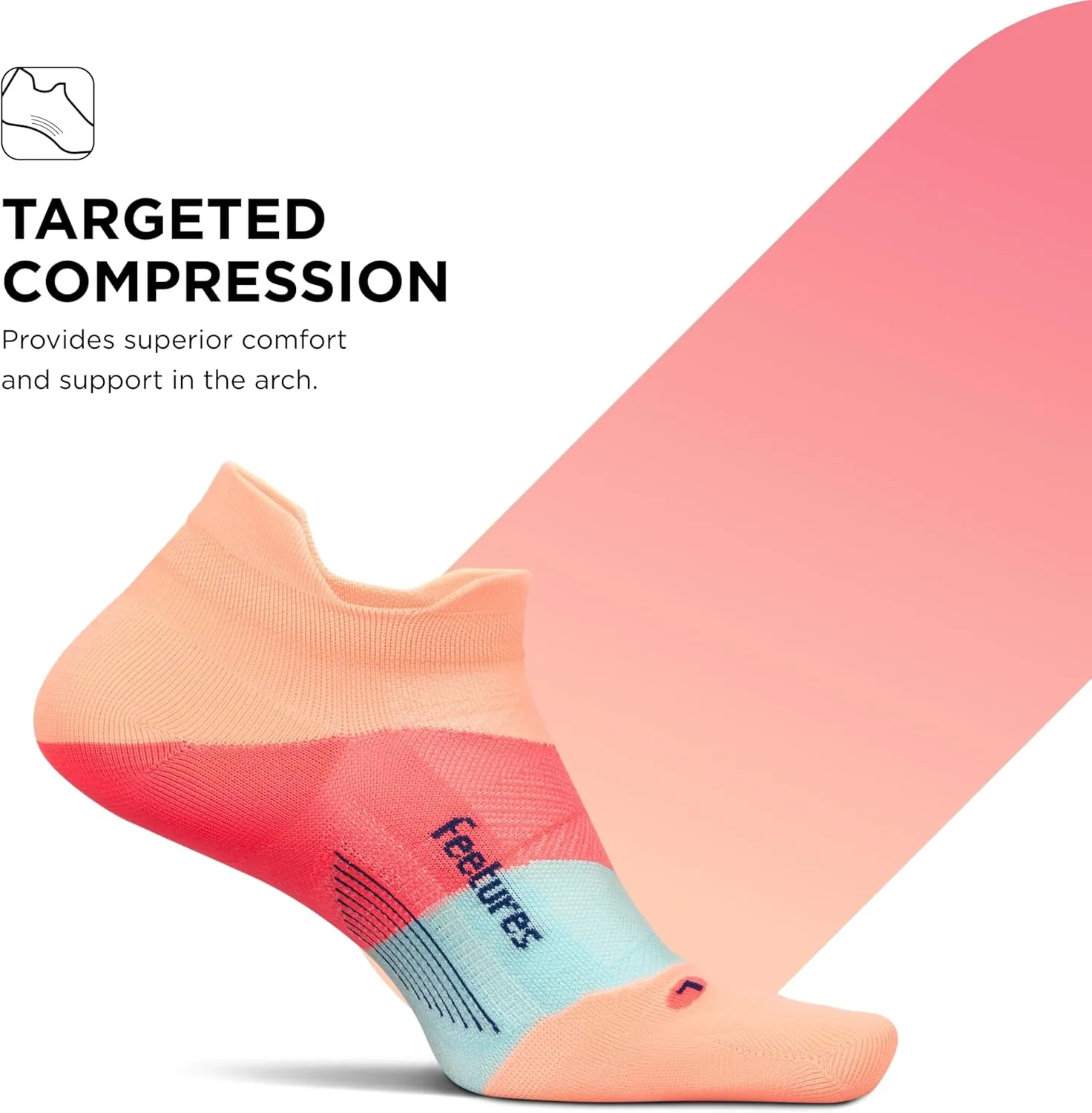 Feetures Elite Ultra Light Cushion Ankle Socks - Sport Sock with Targeted Compression
