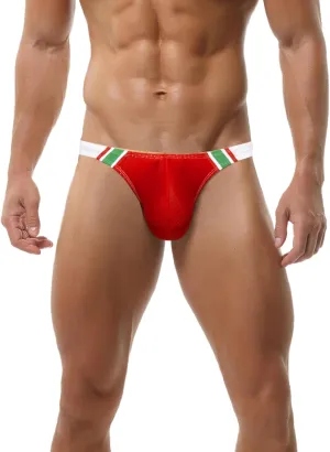 FEOYA Men's Swim Beach Briefs Low Rise Swimming Briefs Sexy Pouch Thong Swimsuit Quick Dry Briefs Bathing Suit Swimwear