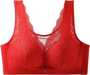 Floral Lace Bralette for Women Sexy Comfy Breathable Mesh Quick Dry Underwear Casual Fashion Solid Color Push Up Bra