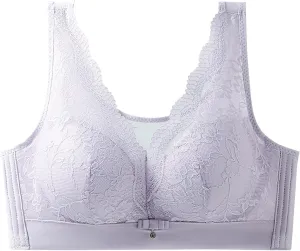 Floral Lace Bralette for Women Sexy Comfy Breathable Mesh Quick Dry Underwear Casual Fashion Solid Color Push Up Bra