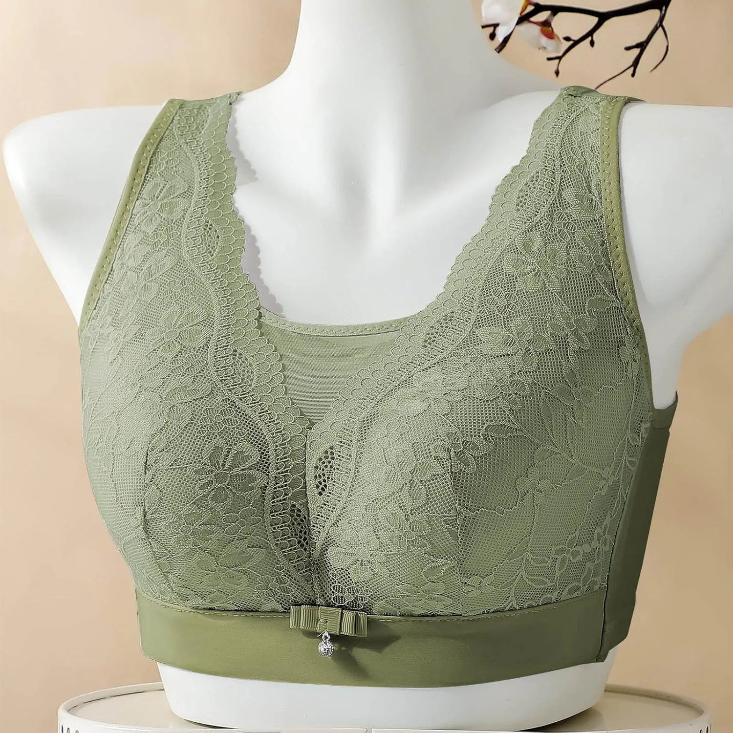 Floral Lace Bralette for Women Sexy Comfy Breathable Mesh Quick Dry Underwear Casual Fashion Solid Color Push Up Bra