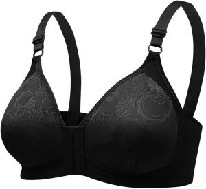 Front Closure Bra for Women 2025 Push Up Wirefree Bra Seamless Comfort Soft Brassiere with Adjustable Straps