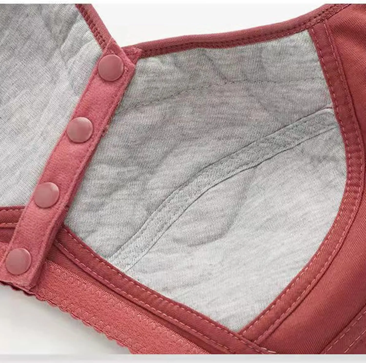 Front Snap Everyday Bras for Older Women Daisy Wirefree Push Up Bra Plus Bralettes Senior Ultra Soft