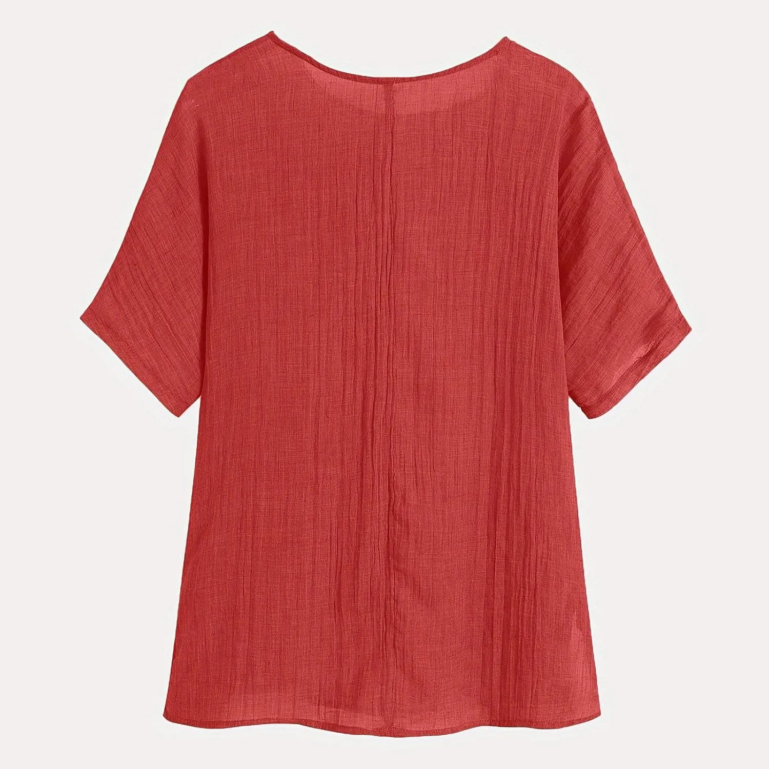 FZYLQY Summer Tunic Tops for Women Lightweight Comfy Tees Dragonfly Trendy Blouses Plus Size Linen 3/4 Length Sleeve Clothes