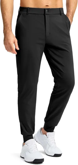 G Gradual Men's Stretch Golf Joggers with 3 Pockets Slim Fit Sweatpants Work Dress Casual Pants for Men with Belt Loops