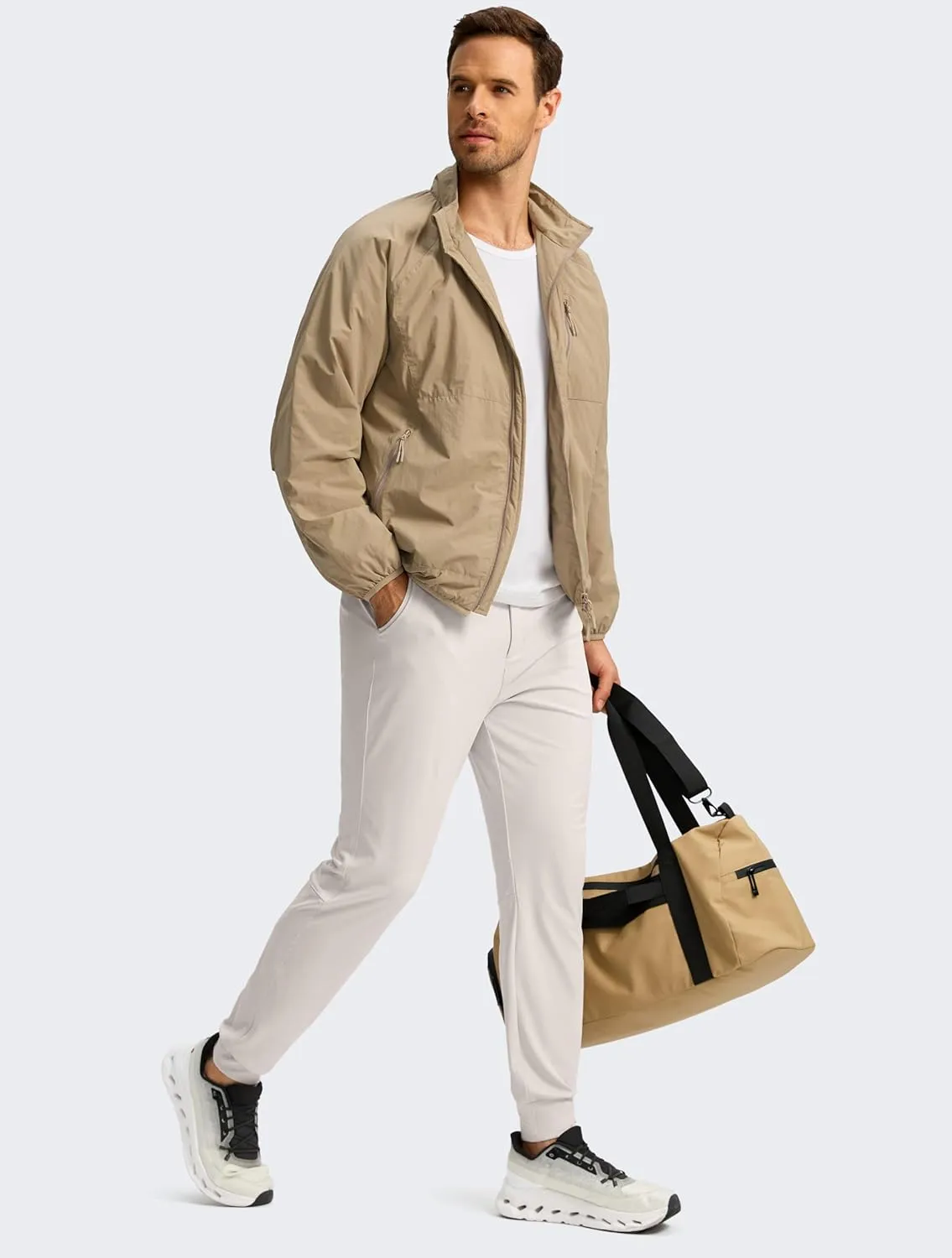 G Gradual Men's Stretch Golf Joggers with 3 Pockets Slim Fit Sweatpants Work Dress Casual Pants for Men with Belt Loops