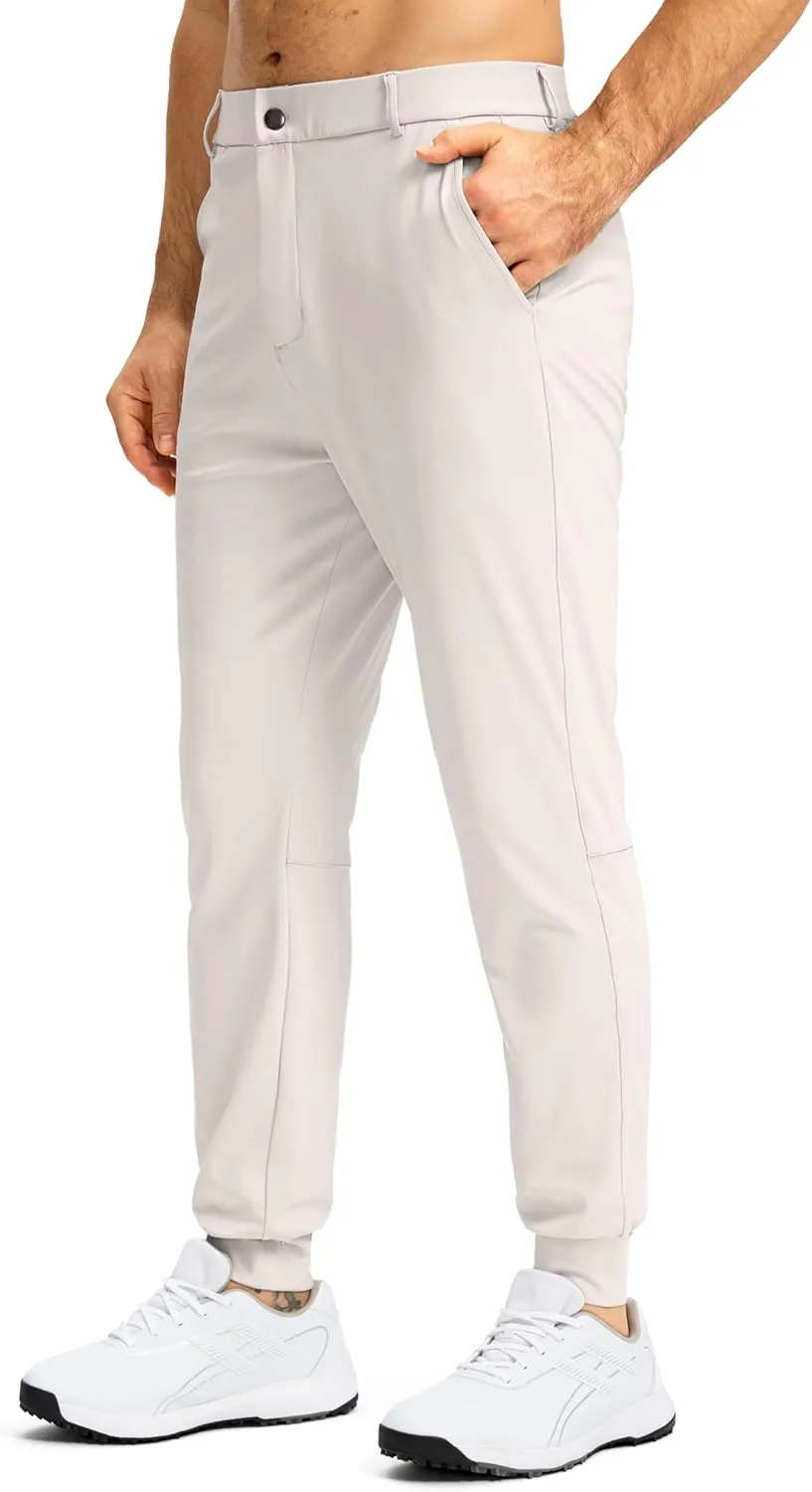 G Gradual Men's Stretch Golf Joggers with 3 Pockets Slim Fit Sweatpants Work Dress Casual Pants for Men with Belt Loops
