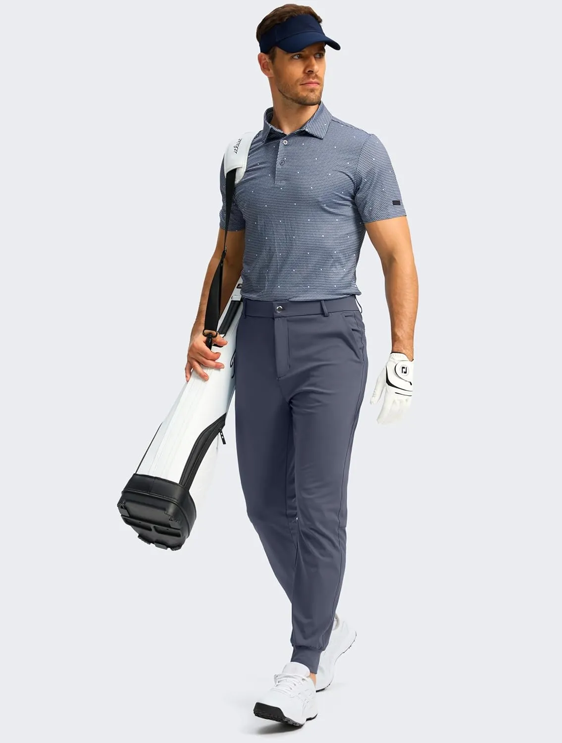 G Gradual Men's Stretch Golf Joggers with 3 Pockets Slim Fit Sweatpants Work Dress Casual Pants for Men with Belt Loops