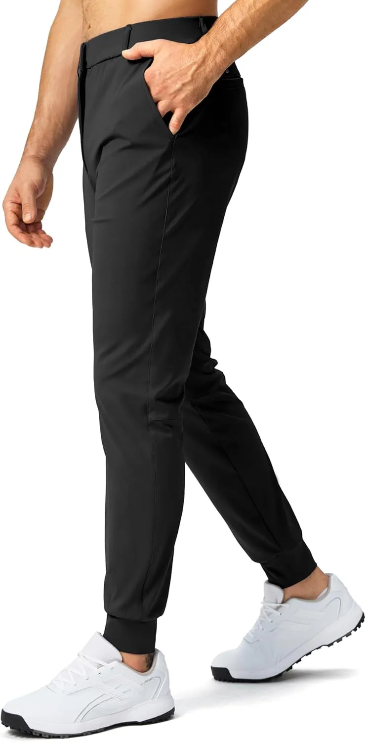 G Gradual Men's Stretch Golf Joggers with 3 Pockets Slim Fit Sweatpants Work Dress Casual Pants for Men with Belt Loops