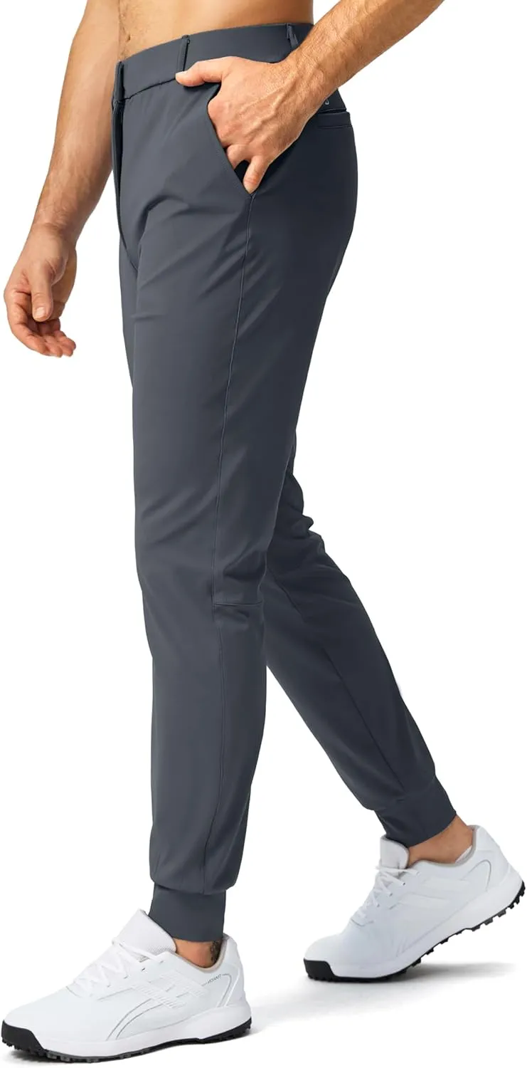 G Gradual Men's Stretch Golf Joggers with 3 Pockets Slim Fit Sweatpants Work Dress Casual Pants for Men with Belt Loops