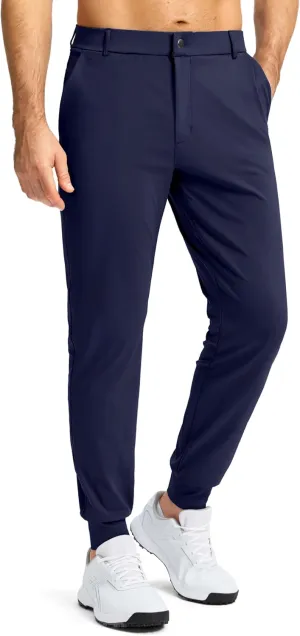 G Gradual Men's Stretch Golf Joggers with 3 Pockets Slim Fit Sweatpants Work Dress Casual Pants for Men with Belt Loops